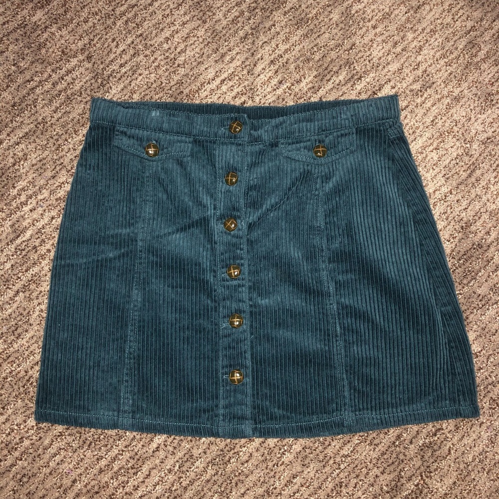 Blue button up skirt